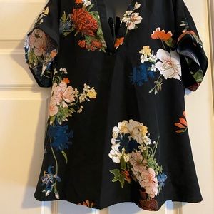 Floral V-Cut Shirt